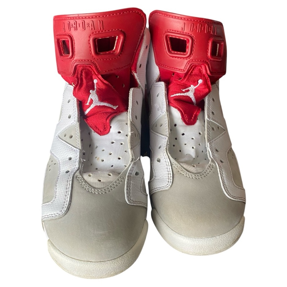 Air Jordan 6 Retro sneakers white, grey and red youth‎ size 6.5 - Picture 3 of 8